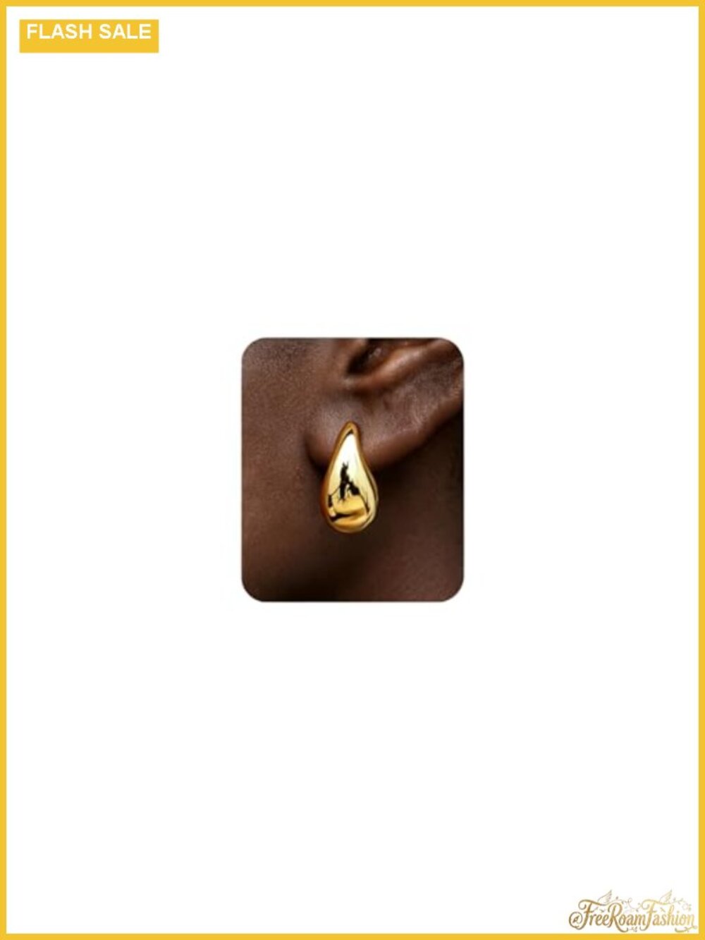 Gold Teardrop Hoop Earrings Trendy Chunky Drop Jewelry